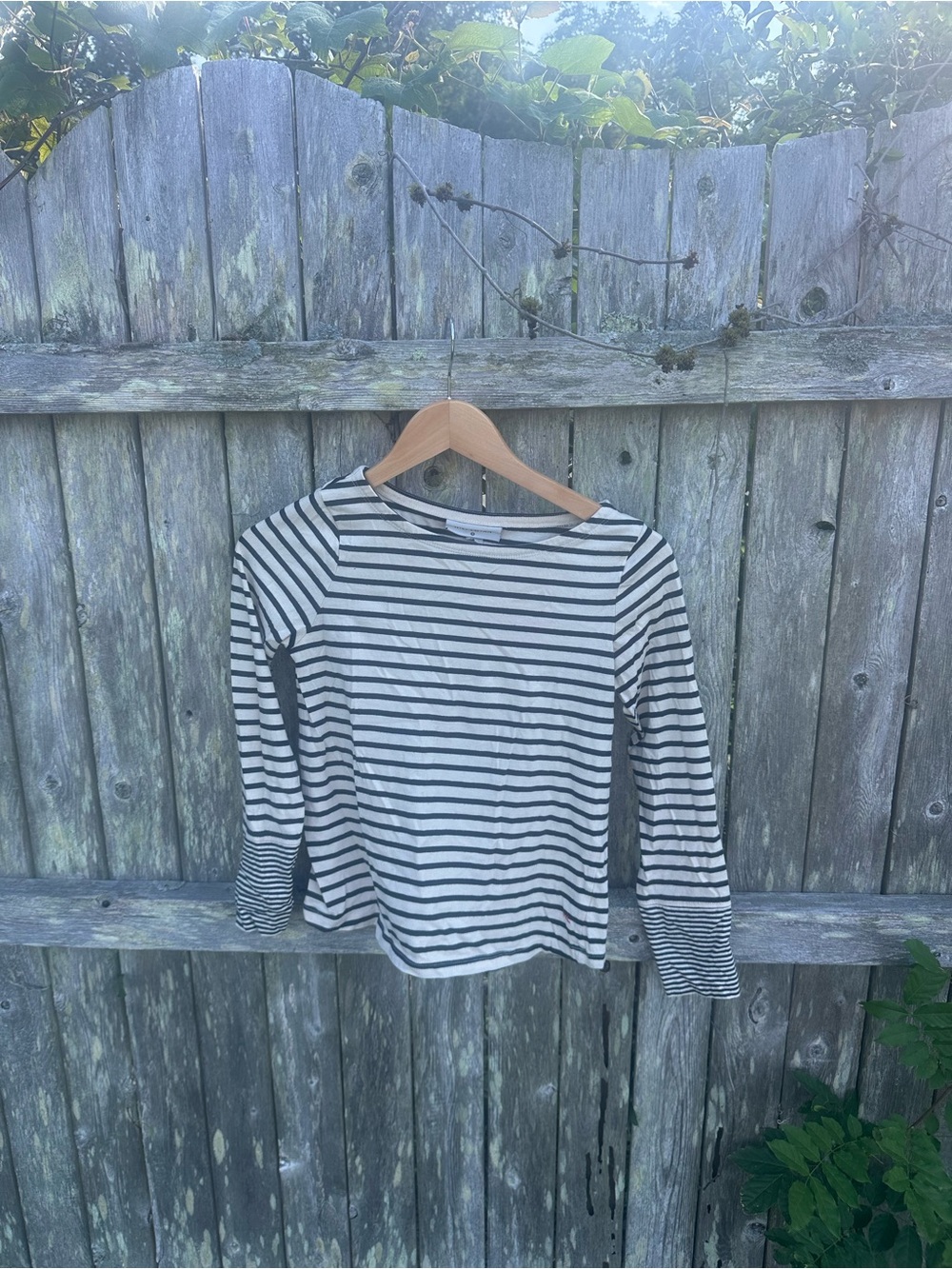 Nili Lotan Black & White Striped Long-Sleeve  Tee